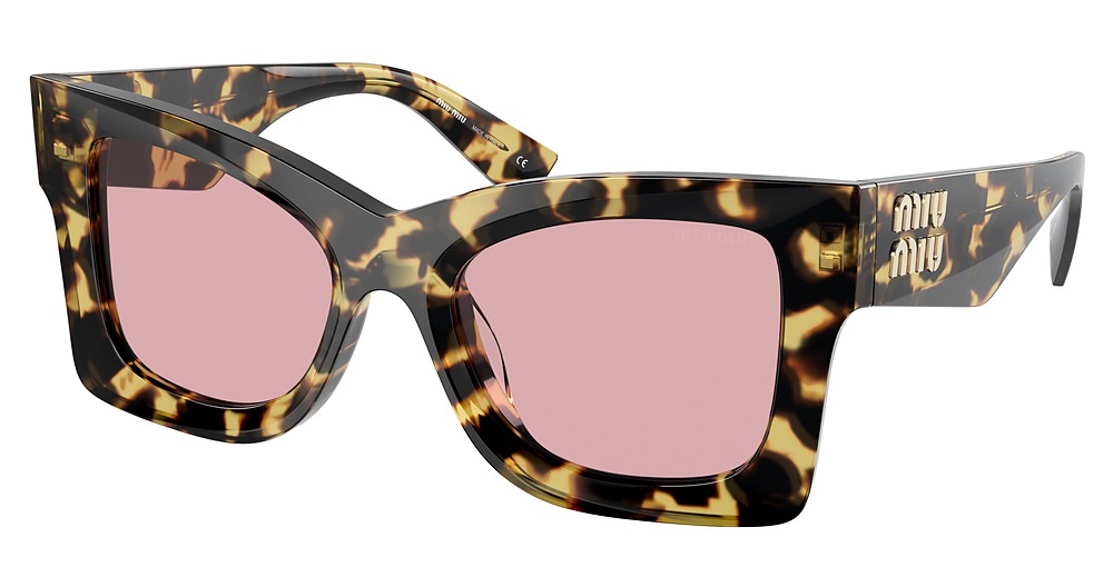 Miu Miu MU 08WS cateye sunglasses in Light Havana/Light Violet