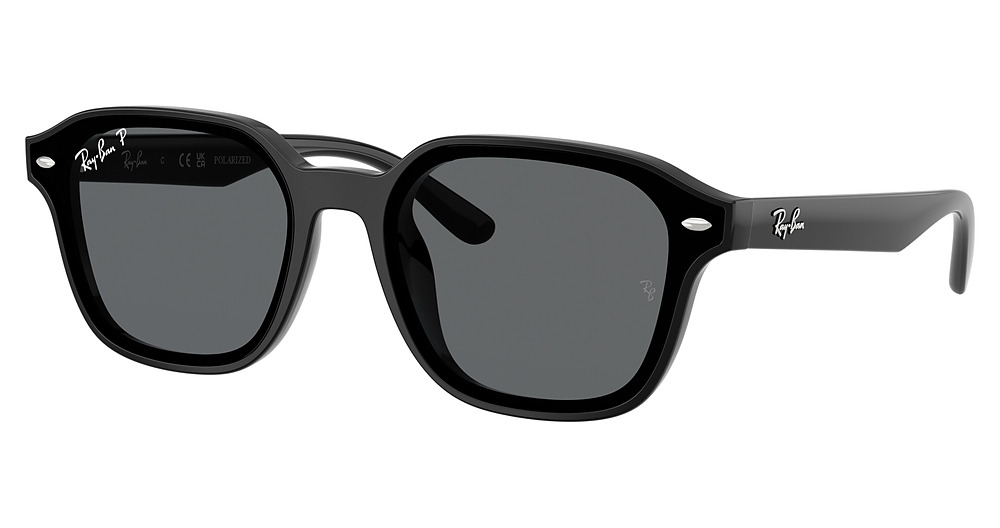 Ray-Ban RB4458D round sunglasses in Black/Dark Grey Polarized