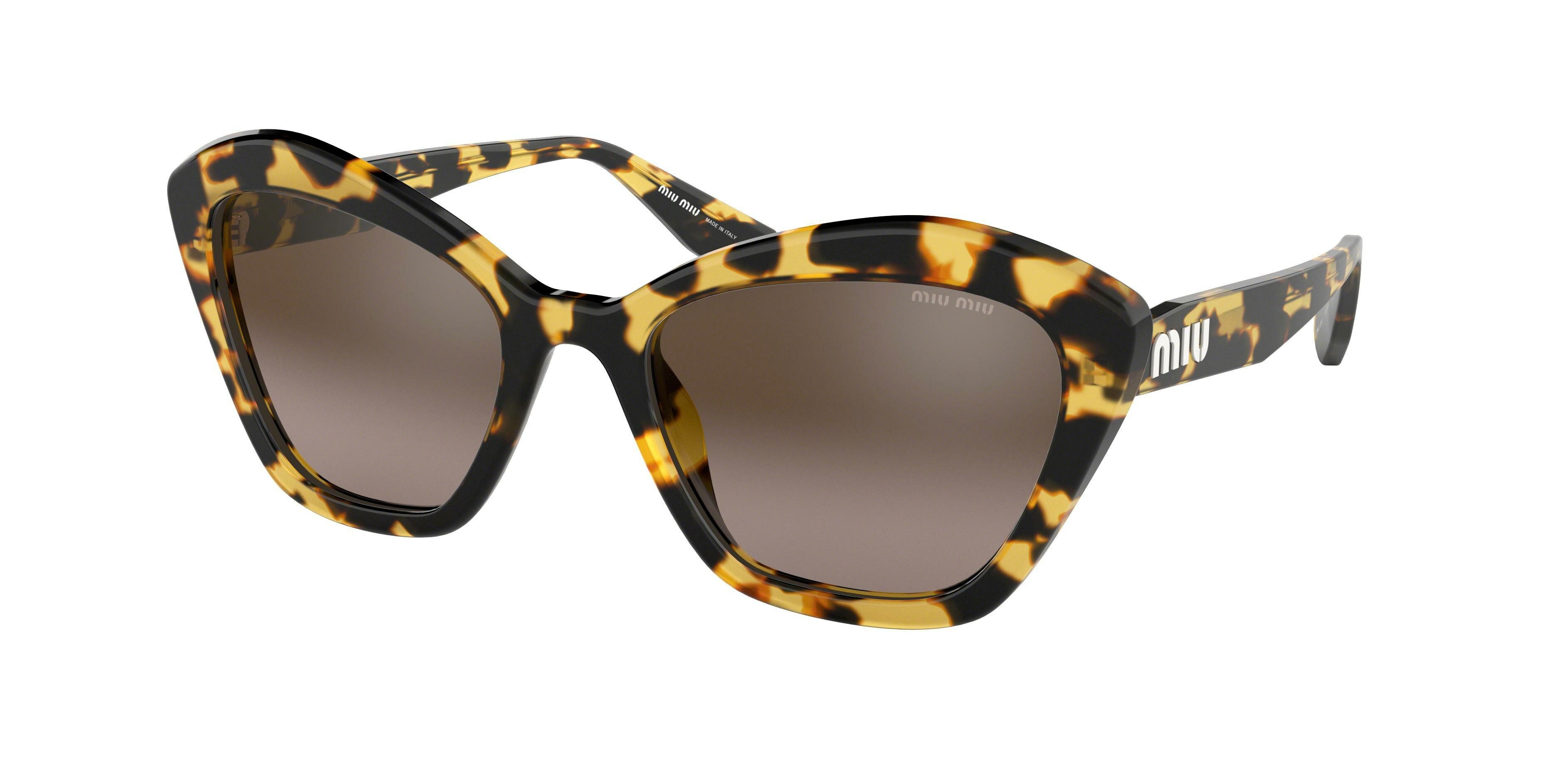 Miu Miu MU 05USA square sunglasses in Light Havana