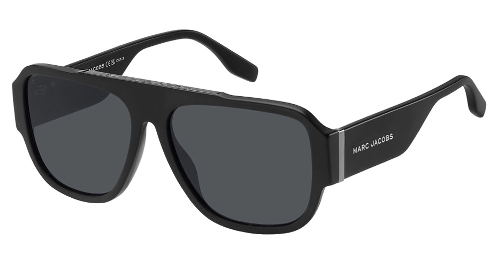 Marc Jacobs MARC 756/S rectangle sunglasses in Matte Black/Grey