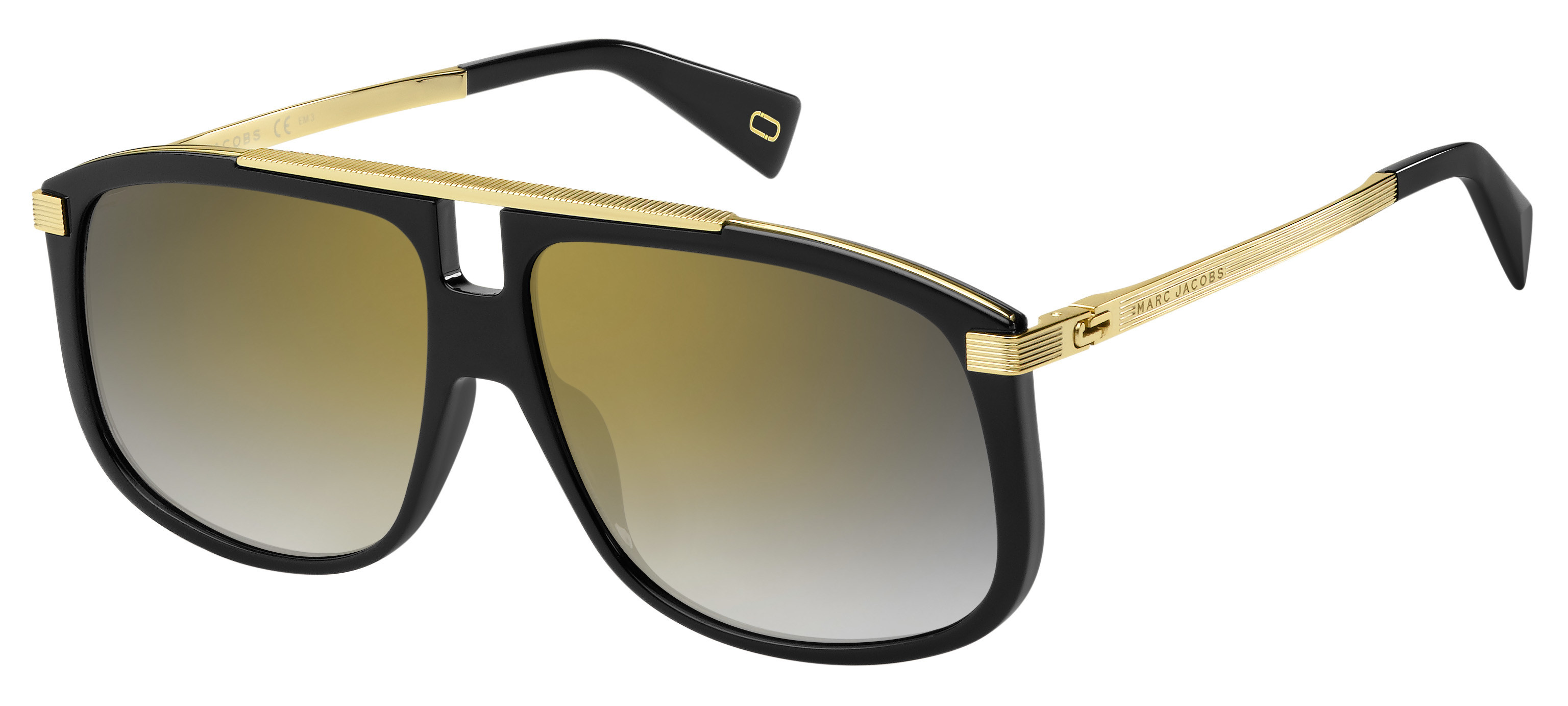Marc Jacobs Marc 243/S square sunglasses in Black Gold (Fq Grey Sf Gold Sp)