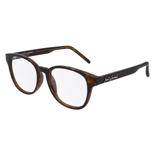 Saint Laurent SL 399 round sunglasses in Havana Havana Transparent