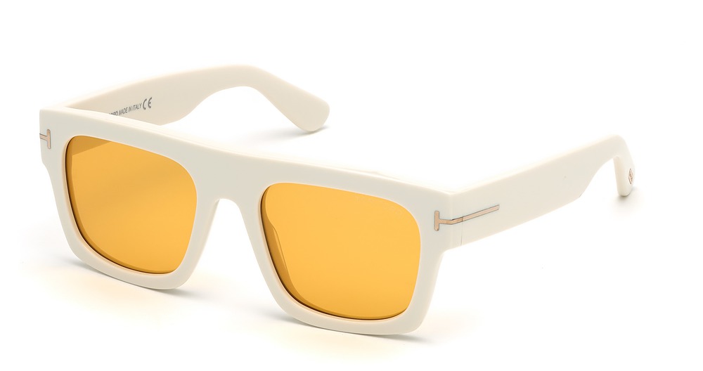 Tom Ford FT0711 square sunglasses in Ivory/Brown