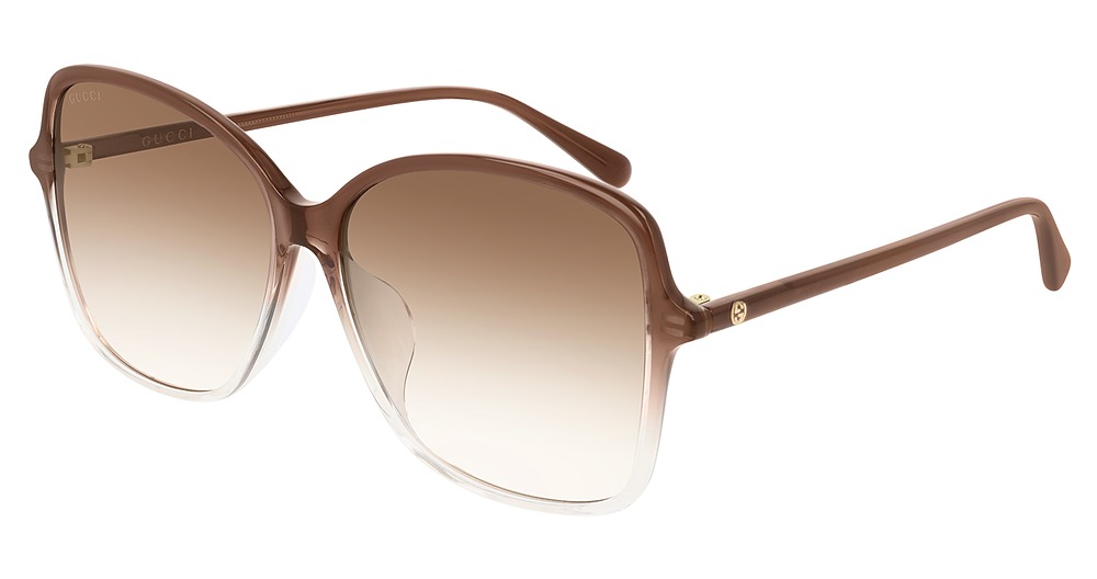 Gucci GG0546SK rectangle sunglasses in Brown Brown Brown/Nylon