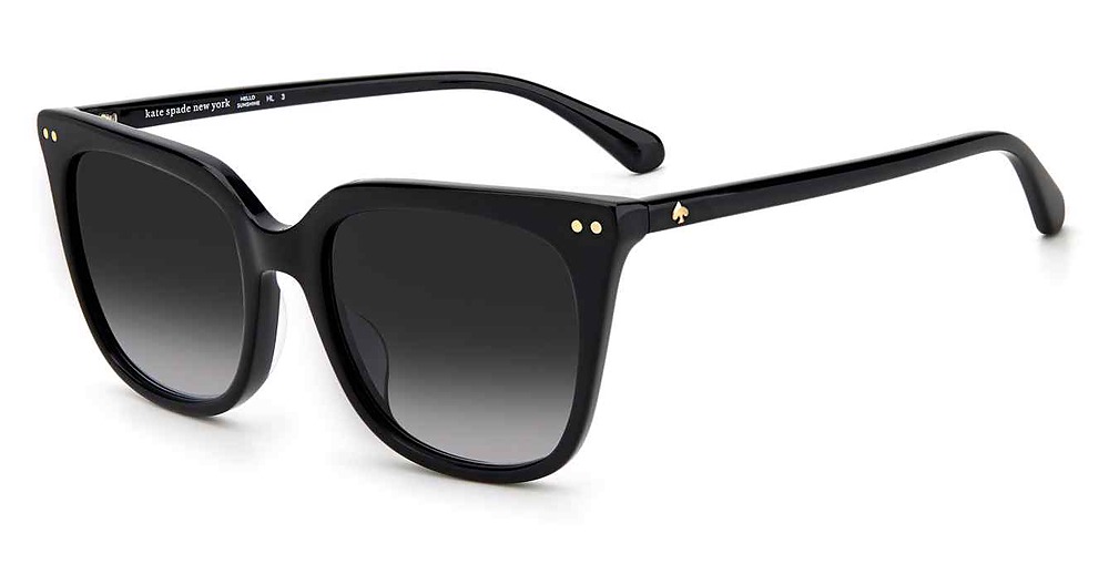 Kate Spade GIANA/G/S cateye sunglasses in Black Gold/Grey Shaded