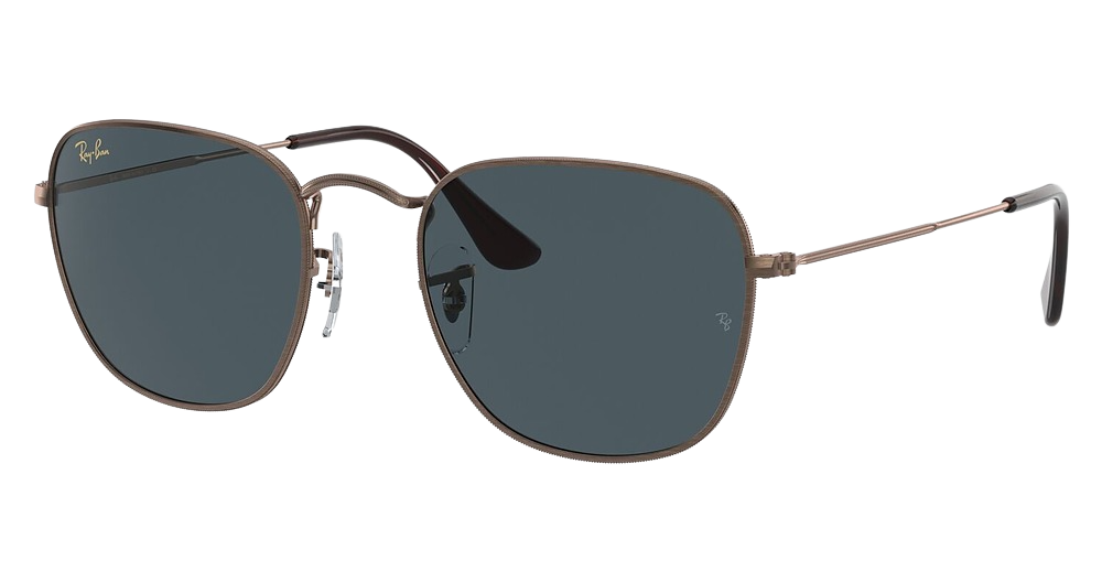Ray-Ban RB3857 FRANK round sunglasses in Antique Copper/Blue