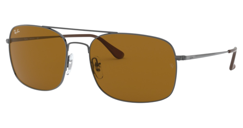 Ray-Ban RB3611 aviator sunglasses in Gunmetal/B 15 Brown