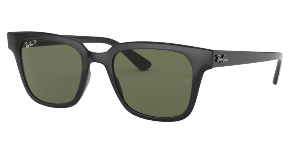 Ray-Ban RB4323 square sunglasses in Black/Green