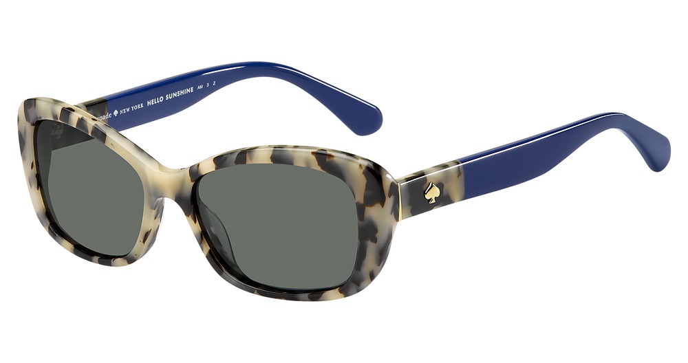 Kate Spade Claretta/P/S rectangle sunglasses in Havana Blue/Grey Cp Pz