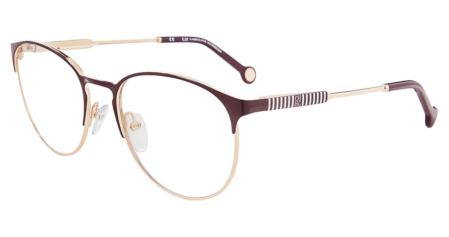 Carolina Herrera VHE136K eyeglasses in Burgundy Gold 0