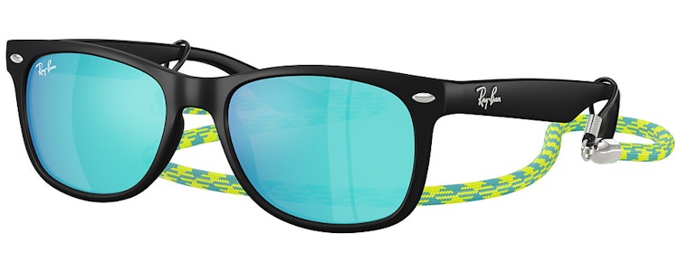 RUBBER BLACK / LIGHT GREEN MIRROR BLUE