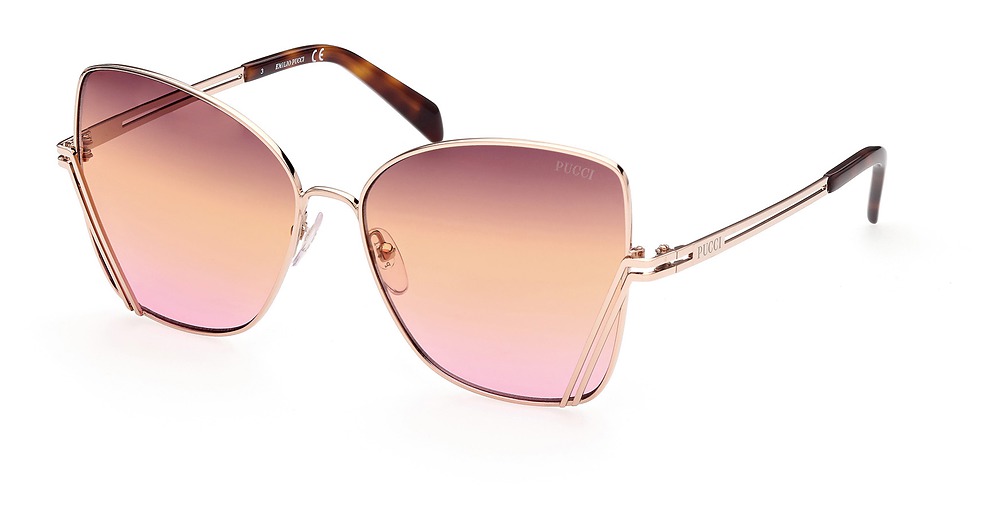 shiny rose gold / gradient brown