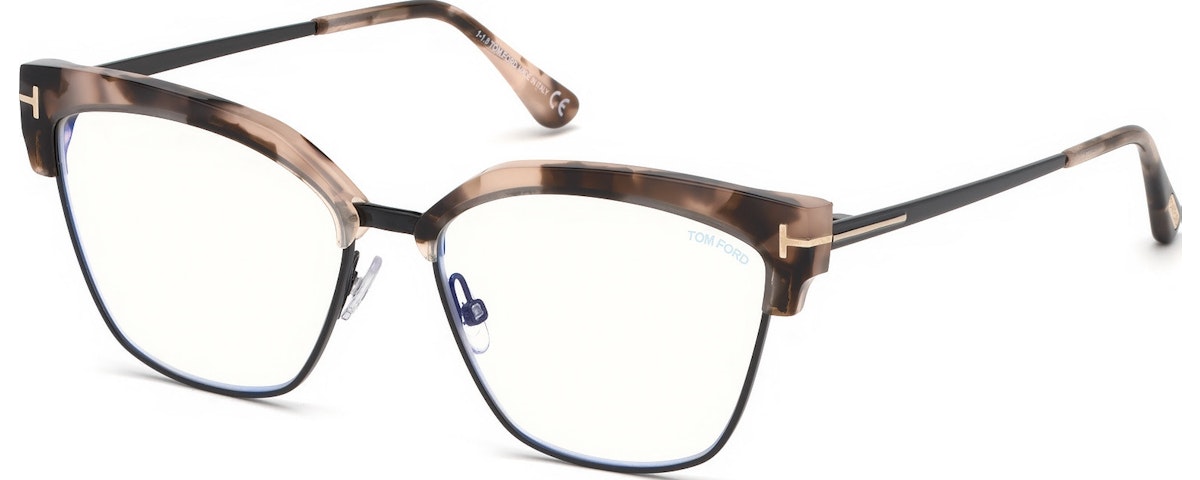 Shiny Pink Vintage Havana, Shiny Black / Blue Block Lenses
