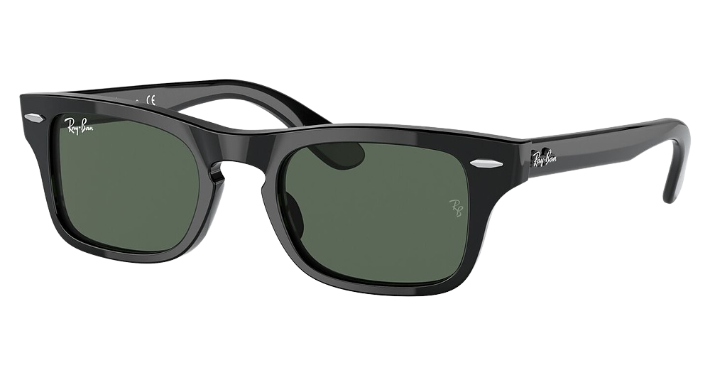 Ray-Ban RJ9083S JUNIOR BURBANK rectangle sunglasses in Black/Dark Green