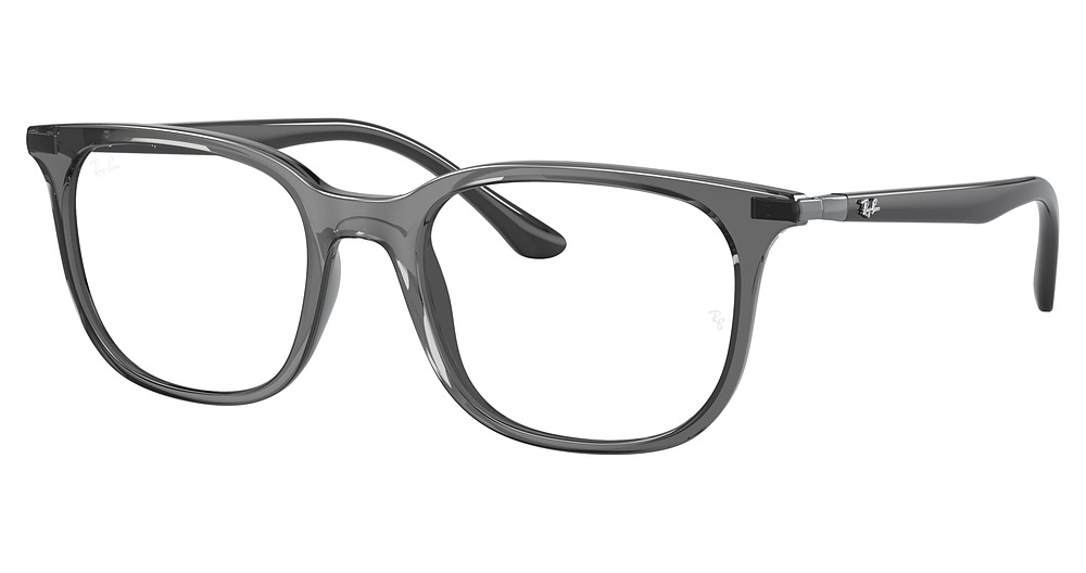 Ray-Ban RX7211F round eyeglasses in Transparent Grey