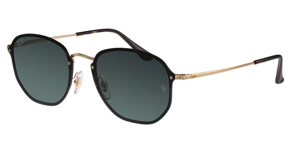 Ray-Ban RB3579N irregular sunglasses in Arista/Dark Green