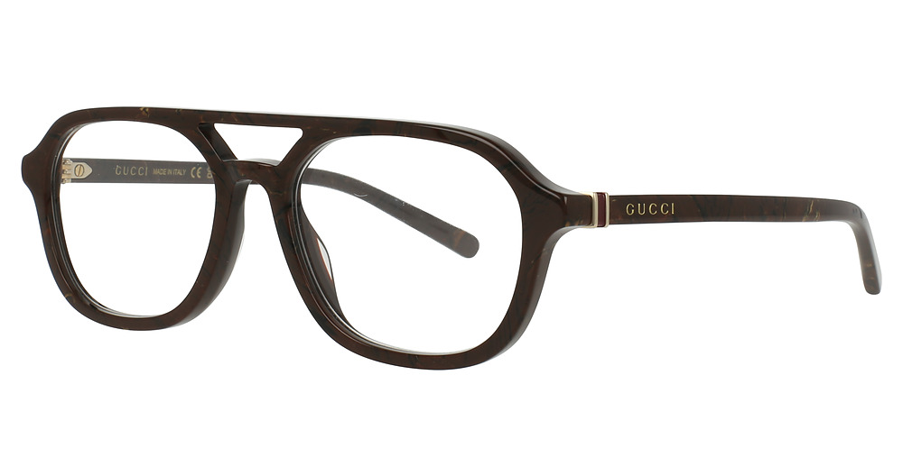Gucci GG1673O aviator eyeglasses in Brown