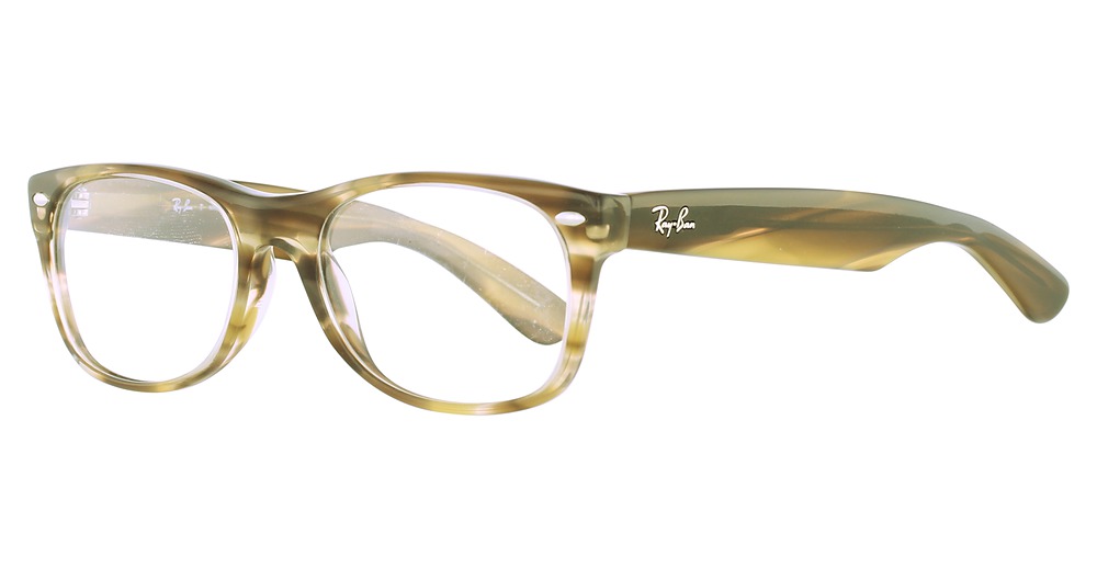 Ray-Ban RX5184 NEW WAYFARER round eyeglasses in Striped Brown