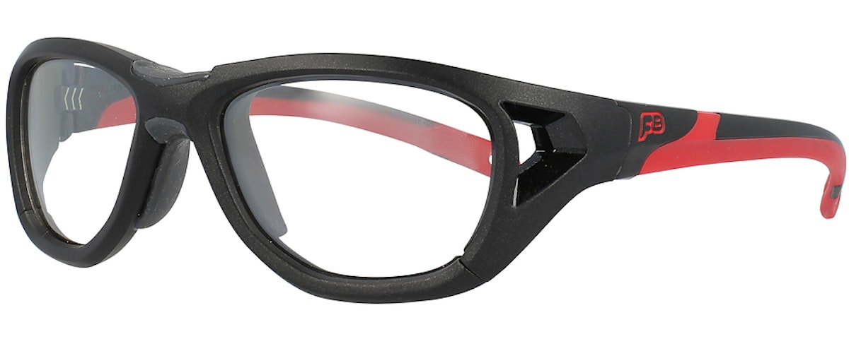 Matte Black/Red / Clear Silver Flash