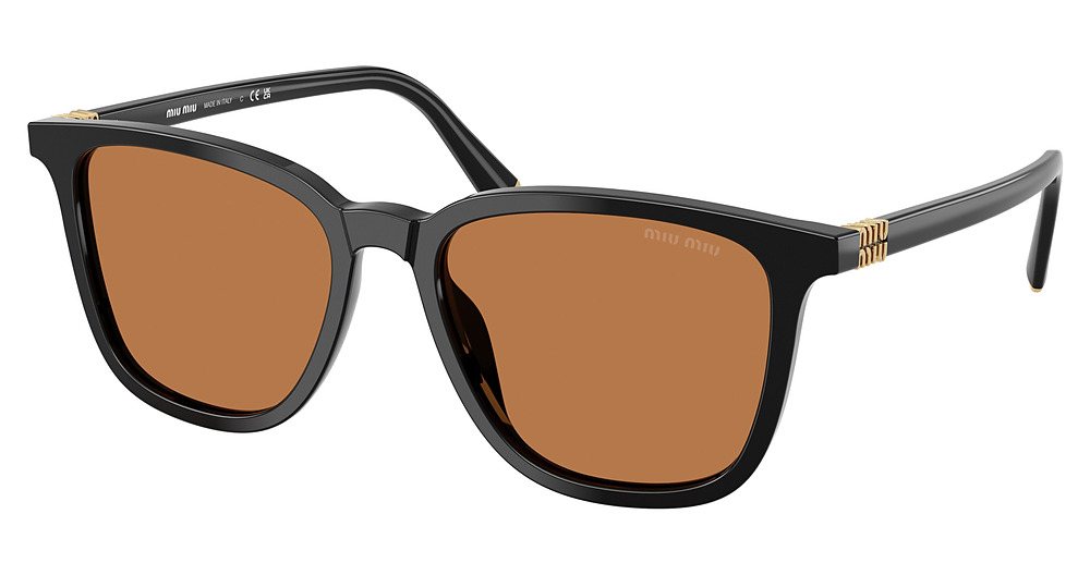 Miu Miu MU B03S round sunglasses in Black/Brown