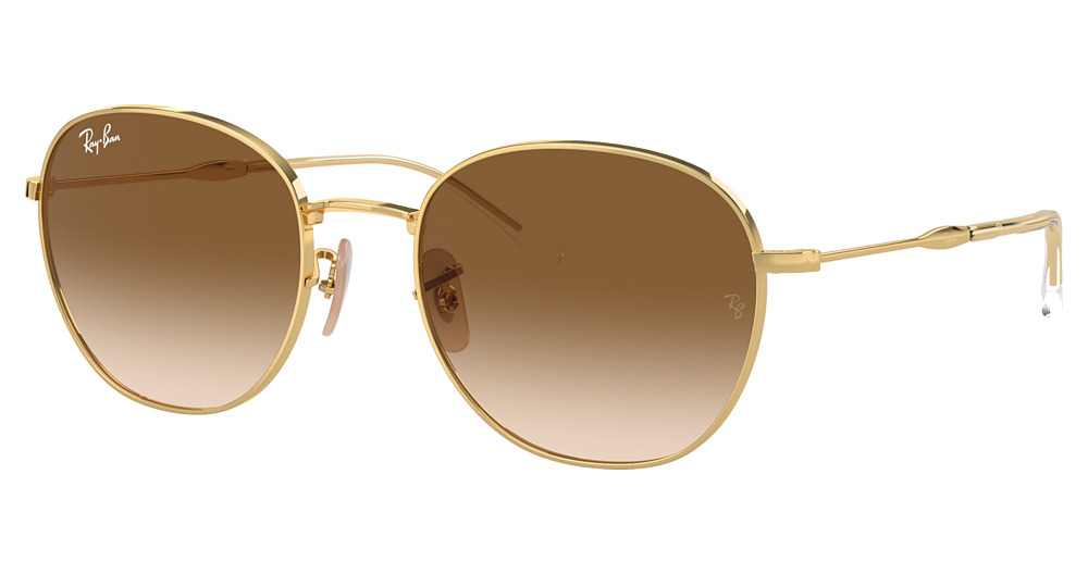 Ray-Ban RB3809 round sunglasses in Arista/Clear Gradient Brown