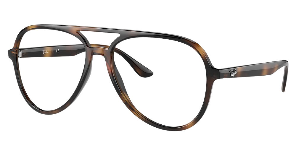Ray-Ban RX4376V aviator eyeglasses in Havana