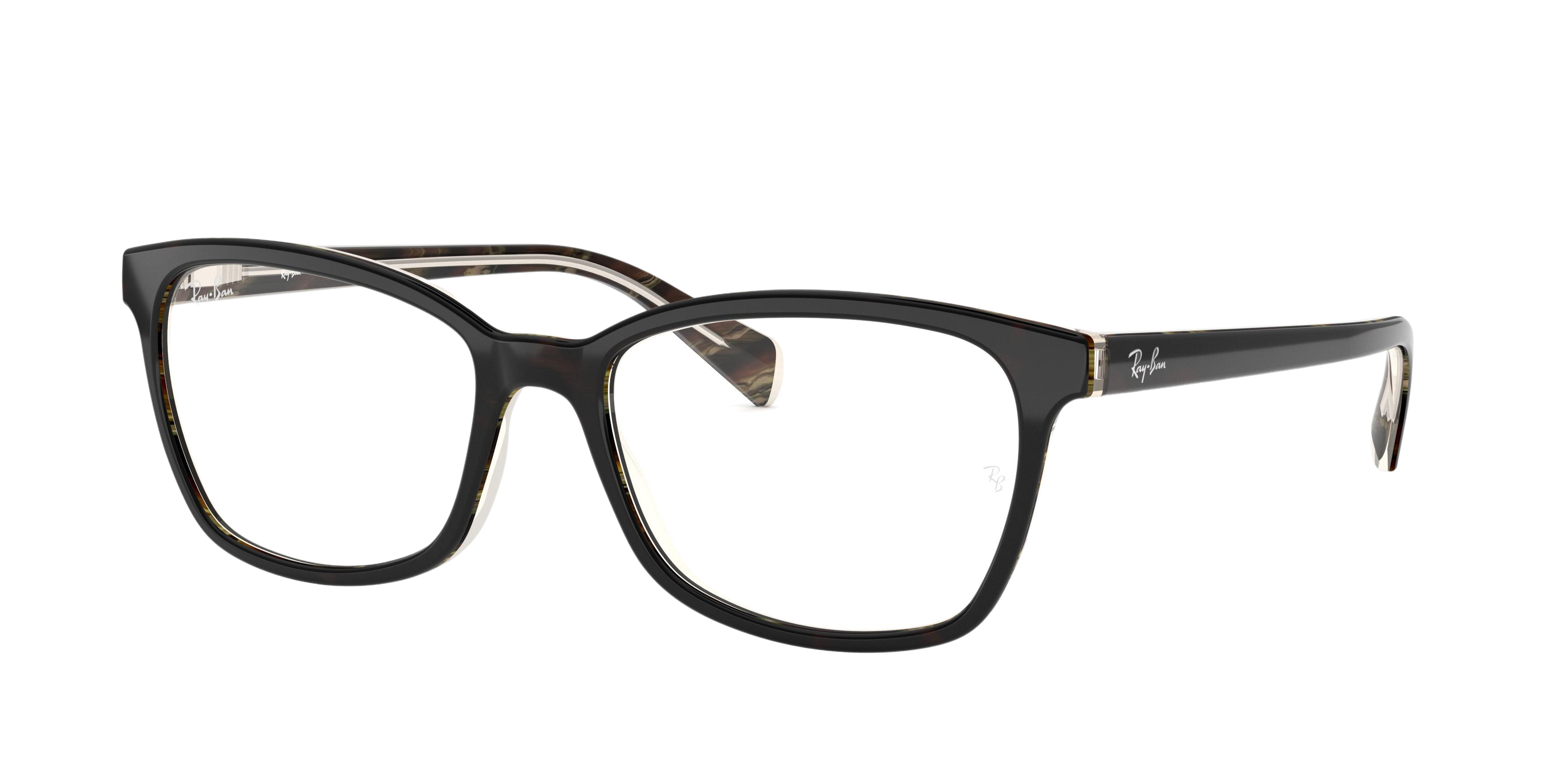 Ray-Ban RX5362 cateye eyeglasses in Top Black/Dark Brown/Yellow