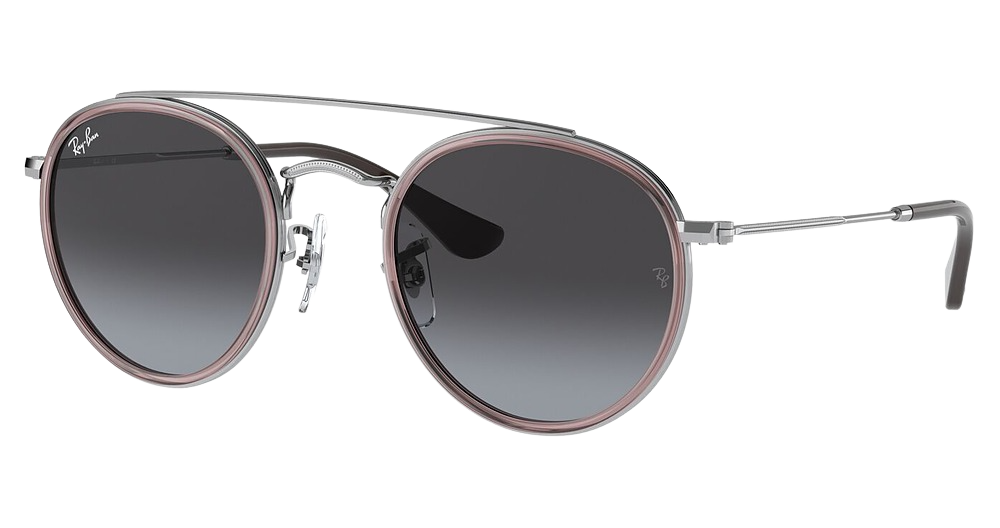 Ray-Ban RJ9647S aviator sunglasses in Transparent Violet/Grey Gradient
