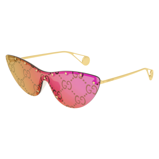 Gucci GG0666S round sunglasses in Gold