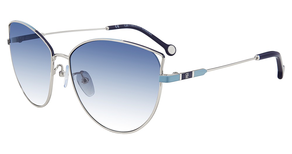 Carolina Herrera SHE140 cateye sunglasses in Silver Blue 0594