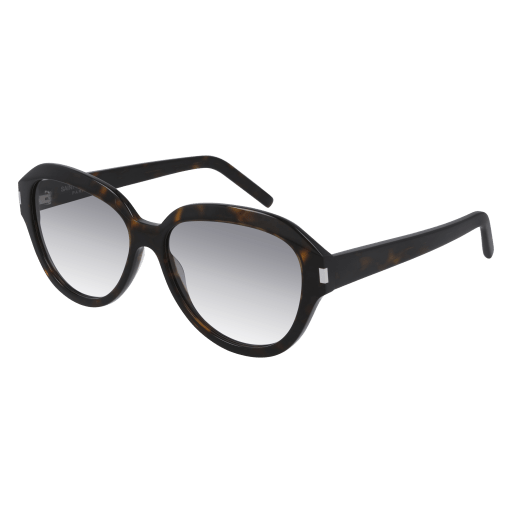 Saint Laurent SL 400 round sunglasses in Havana Havana Grey/Grey