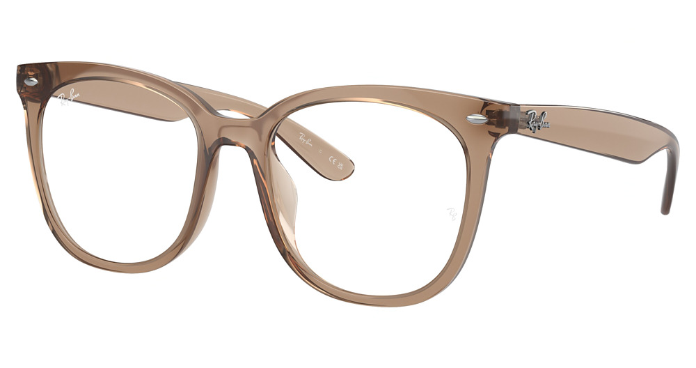 Ray-Ban RX4379VD square eyeglasses in Transparent Brown