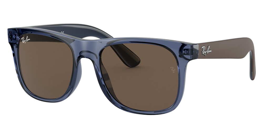 TRANSPARENT BLUE / DARK BROWN