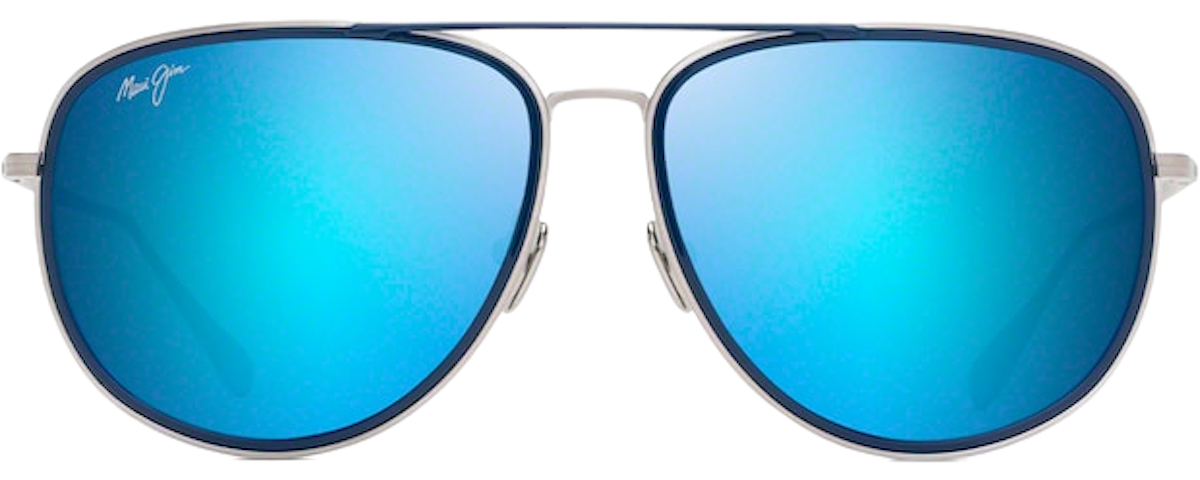 Silver Matte with Dark Navy Rim