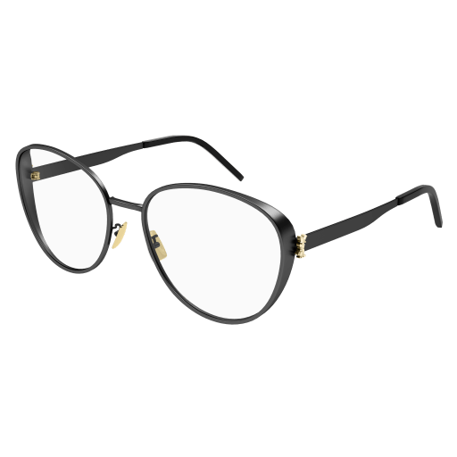 Saint Laurent SL M93 round eyeglasses in Black Black Transparent