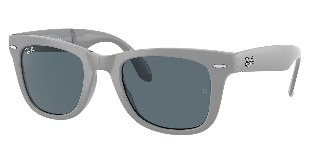 Ray-Ban RB4105 FOLDING WAYFARER square sunglasses in Grey/Blue