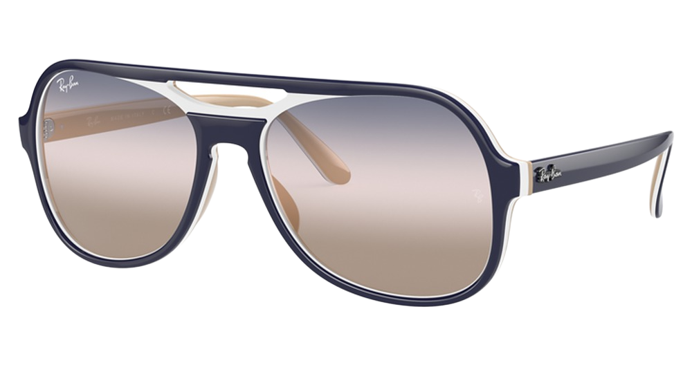 BLUE CREAMY LIGHT BROWN / CLEAR GRADIENT BLUE