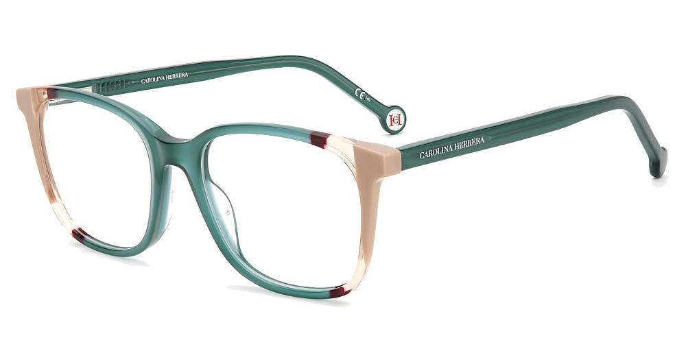 Carolina Herrera CH 0065 rectangle eyeglasses in Teal Bw