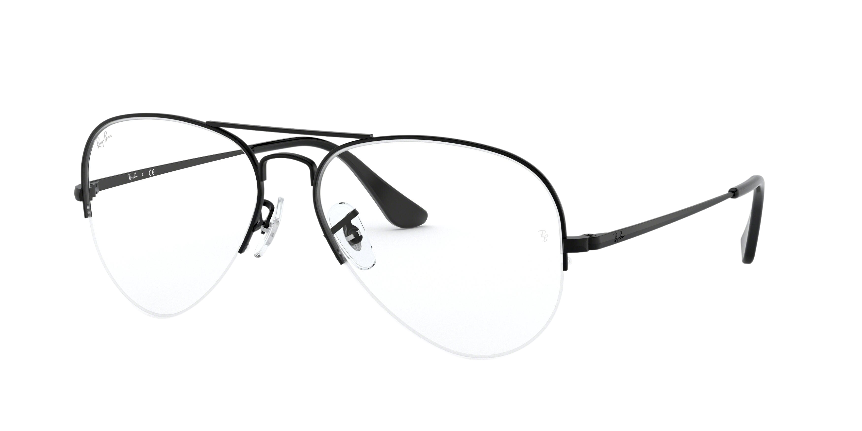 Ray-Ban RX6589 aviator eyeglasses in Matte Black
