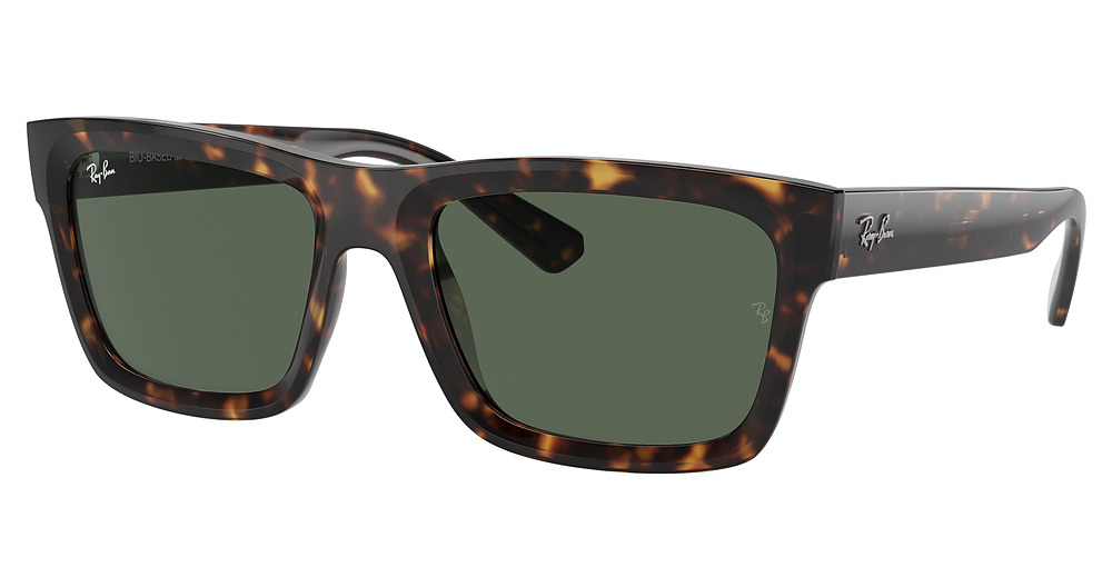 Ray-Ban RB4396F WARREN rectangle sunglasses in Havana/Dark Green