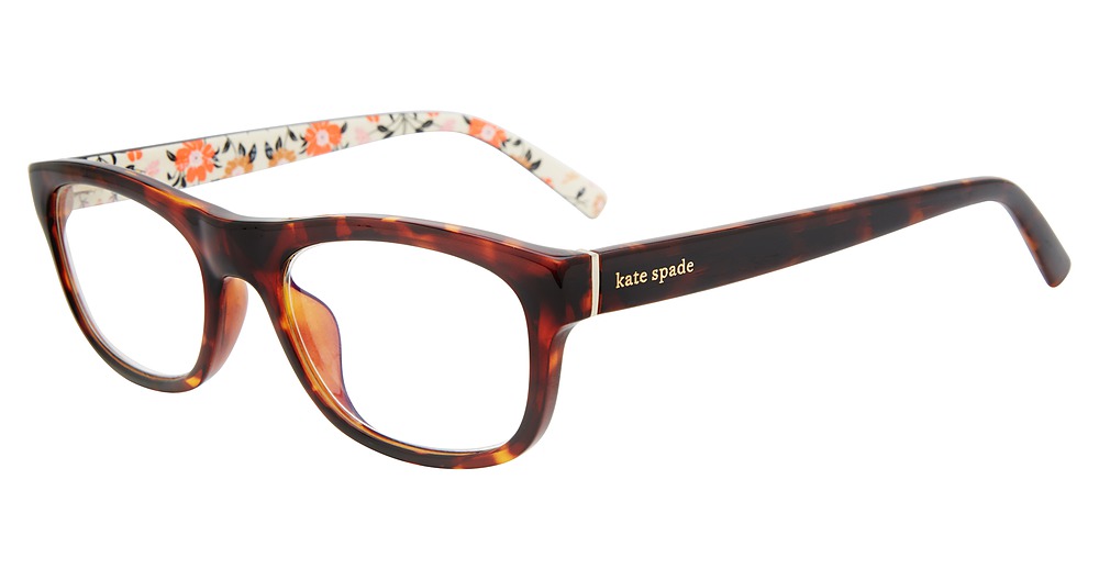 Kate Spade EVIE/BB rectangle eyeglasses in Havana