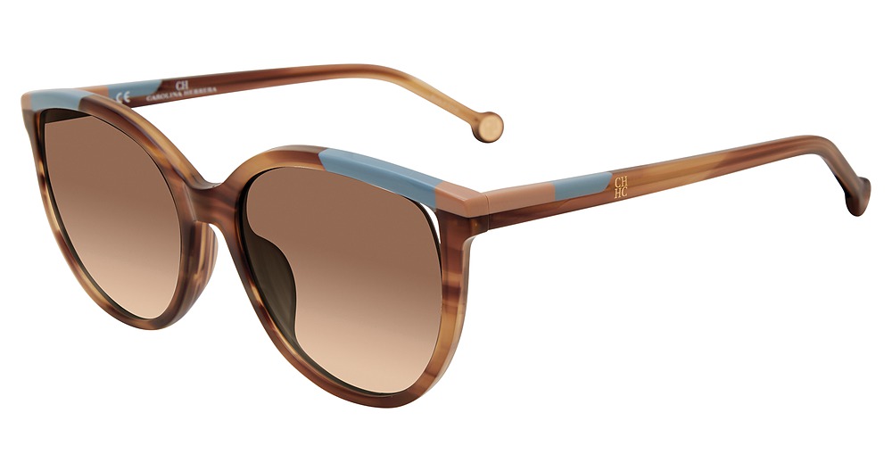Carolina Herrera SHE822 cateye sunglasses in Brown Horn 06 Yz