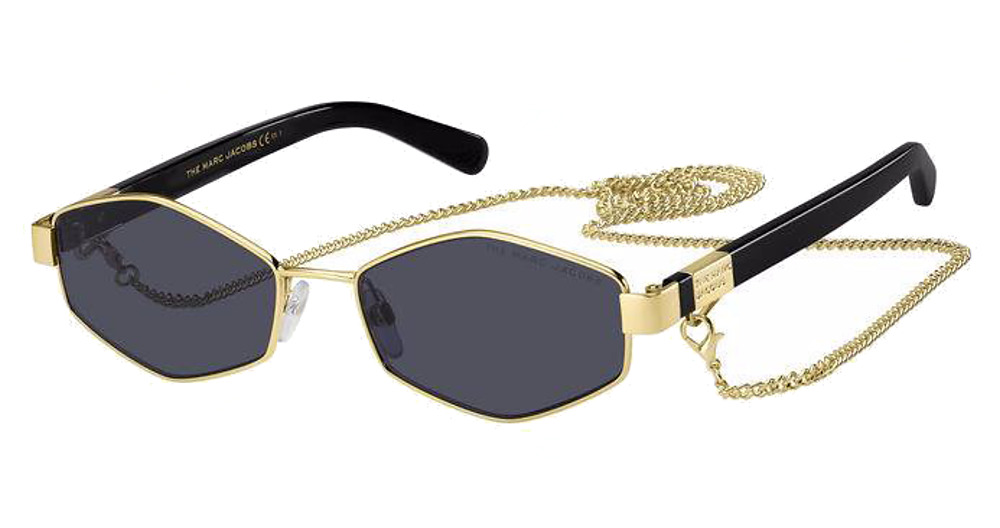Marc Jacobs MARC 496/S irregular sunglasses in Gold/Grey