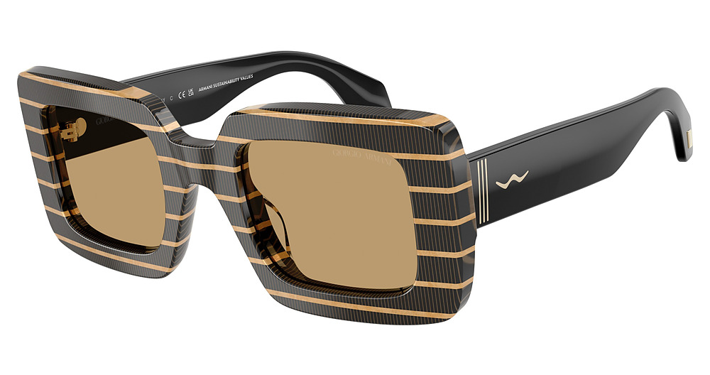 THIN STRIPED BLACK/GOLD / BROWN