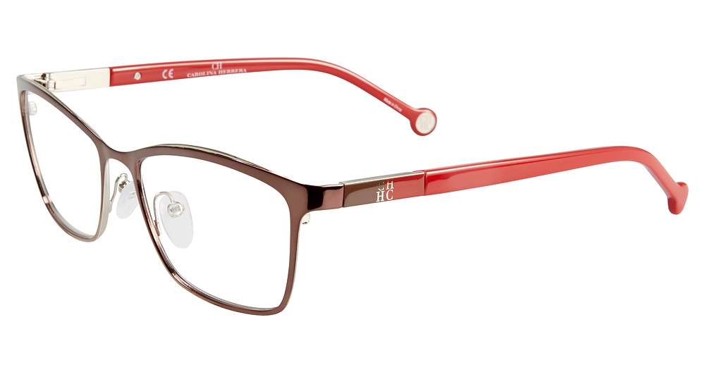 Carolina Herrera VHE083K square eyeglasses in Brown 482