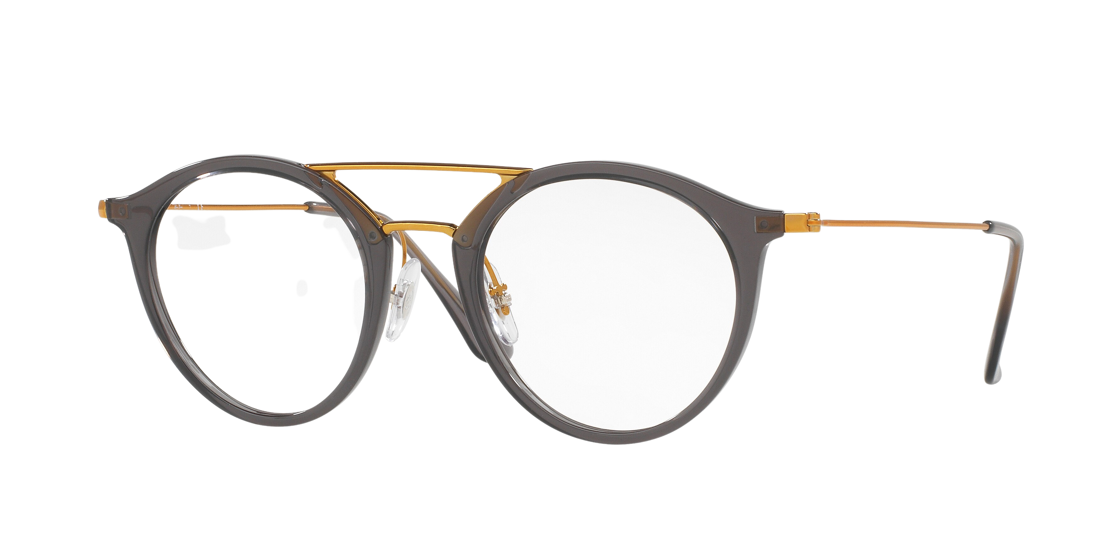 Ray-Ban RX7097 round eyeglasses in Grey