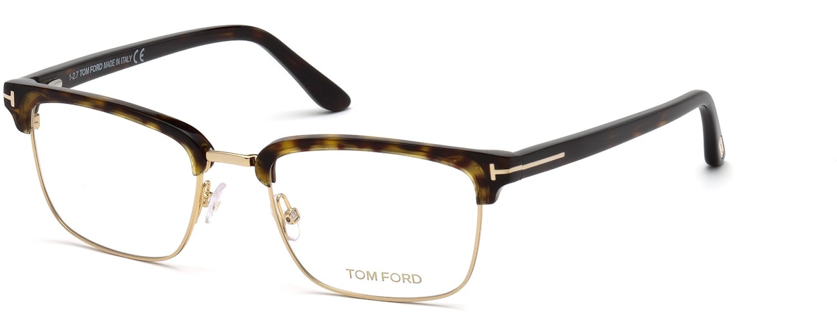 Shiny Classic Havana Acetate Front & Temples, Rose Gold Metal