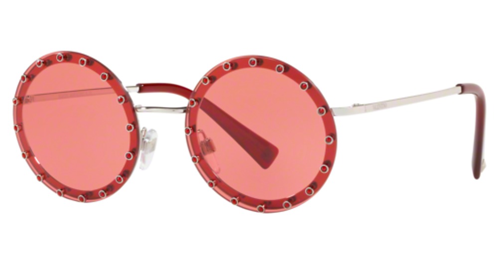 SILVER / LIGHT RED