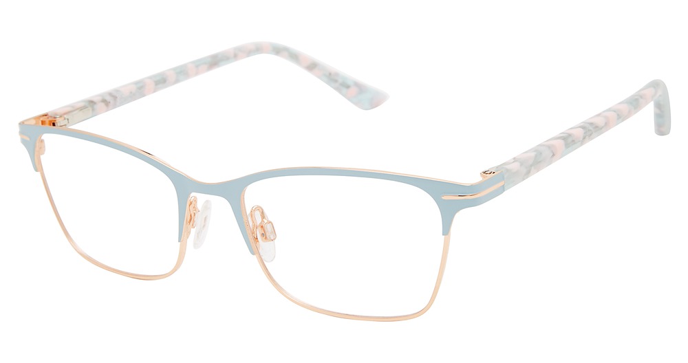Blue/rose gold