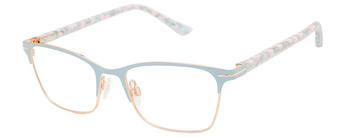 Blue/rose gold